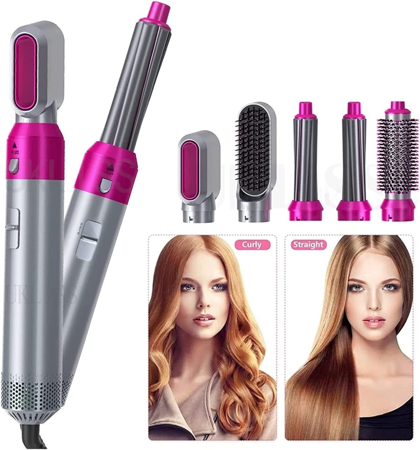 Versatile 5-In-1 Hot Hair Styler in SilverPink – 28cm_Souq9_ladies Hair Styler_Hair Comb_8