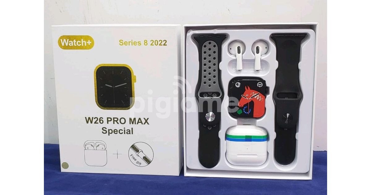 W26 PRO MAX SMARTWATCH WITH TWS EARBUDS_Souq9